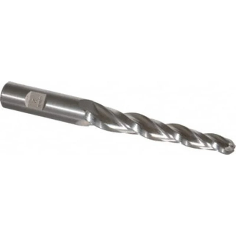 Made in USA 2 per Side 3/8 Small End Diam 3-1/4 LOC 3-Flute High Speed Steel Tapered Ball End Mill 5/8 Shank Diam, 5-...